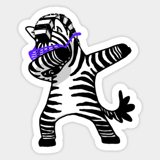 Dabbing Zebra Shirt Dab Hip Hop Funny Sticker